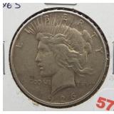 1926-S Peace silver dollar.