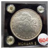 1889 Morgan silver dollar. Nice BU coin. Sellers