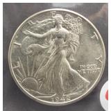 1942 Walking Liberty half dollar. BU++. Sellers