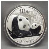 2011 One ounce silver Panda.