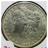 1885 Morgan Silver Dollar.