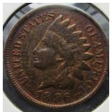 1896 Indian Head Cent - Rainbow Toning on Front.