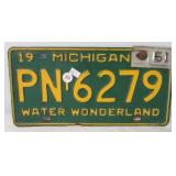1961 Michigan license plate.
