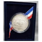 2007 UNC Jamestown silver dollar.