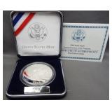2008 Proof Bald Eagle silver dollar.