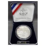 2007 Jamestown proof silver dollar.