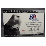 2004 US Silver State quarter proof set.