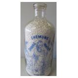 Chemung Spring Water clear glass bottle. Measures
