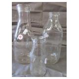 (3) Dairy bottles including Wilson