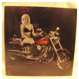 Julie Croff Harley Davidson wall hanger. Measures