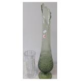 (2) Vintage vases including Waterford crystal.