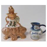 Jim Beam pitcher and decanter. Decanter measures