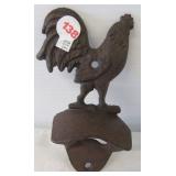 Cast iron rooster bottle opener. Measures 5.5"
