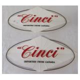 (2) Vintage Cinci Beer signs. Appear to be new