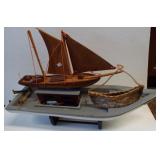 (2) Boat models. One appears incomplete.