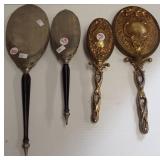 Vintage vanity mirrors including (2) Mirror and