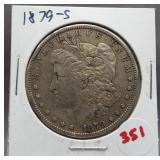 1879-S  Morgan silver dollar.