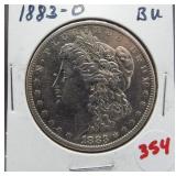 1883-O  Morgan silver dollar.