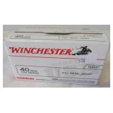 (100) Winchester 40 S & W FMJ 165 grain bullets.