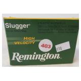 (5) Remington 20 gauge 2 3/4" slugs.