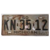 1950 Michigan license plate.