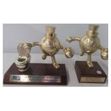 1995 and 1996 Gus Macker basketball trophies.