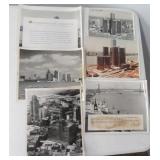 (6) Vintage photographs of the Detroit sky line.