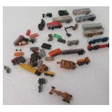 Miniature plastic cars, trucks, semis and farm