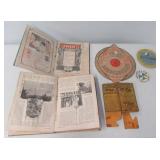 (2) Vintage calculating wheels and (2) Fashion