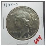 1935-S Peace silver dollar.