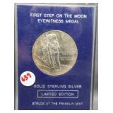 July 1969 1st Step on the Moon 1 ounce .925