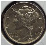 1923 Mercury dime. BU.