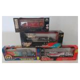 (4) Racing Champions die cast semi trucks and