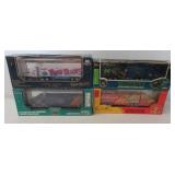 (4) Racing Champion 1:64 Scale die cast semi