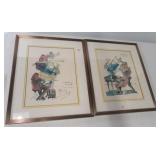(2) Framed and double matted Led Meiersdorff New