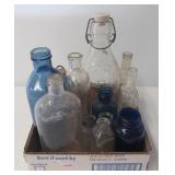 (13) Vintage and antique bottles including George