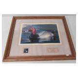 Framed and matted Gerry Ellis 1990 canvas back