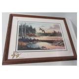Framed and double matted "Campfire Memories"