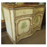 Buffet with painted design two drawers and two