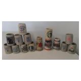 (15) Beer steins including Budweiser, Bohemian