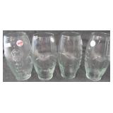 (4) Football glasses. Measure 6.5" tall. Note: