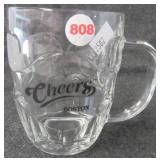 Boston Cheers glass mug. Measures 5" tall.