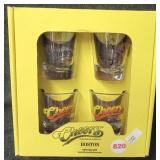 (4) New Cheers shot glasses.