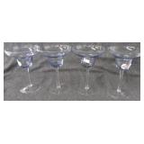 (4) Lilac colored margarita glasses. Measure 6.5"