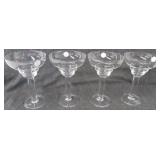 (4) Margarita glasses. Measure 7.5" tall.