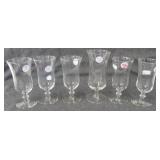 (6) Desert stemmed glasses. Measure 5.5" tall.