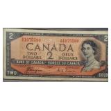 1954 Canadian $2. Fine Devil
