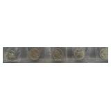 (5) 1968 GEM UNC Canadian silver dollar coins