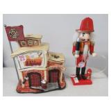 New fireman nutcracker and fire house votive.
