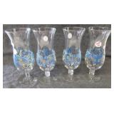 (4) Royal Caribbean glasses. Measure 8" tall.